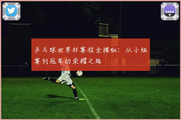 乒乓球世界杯赛程全揭秘：从小组赛到冠军的荣耀之路